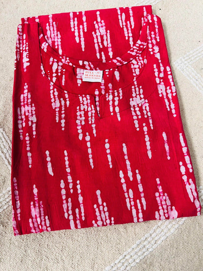 Pure cotton Short kurti - Kurti Connection USA