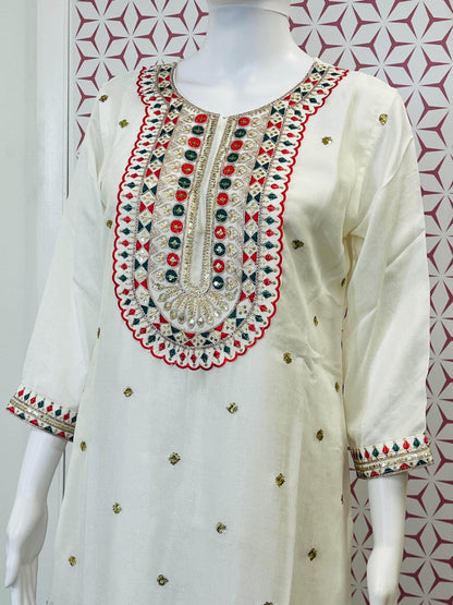 Soft silk kurti - Kurti Connection USA