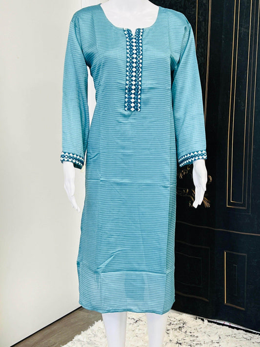 Chinon silk kurti - Kurti Connection USA