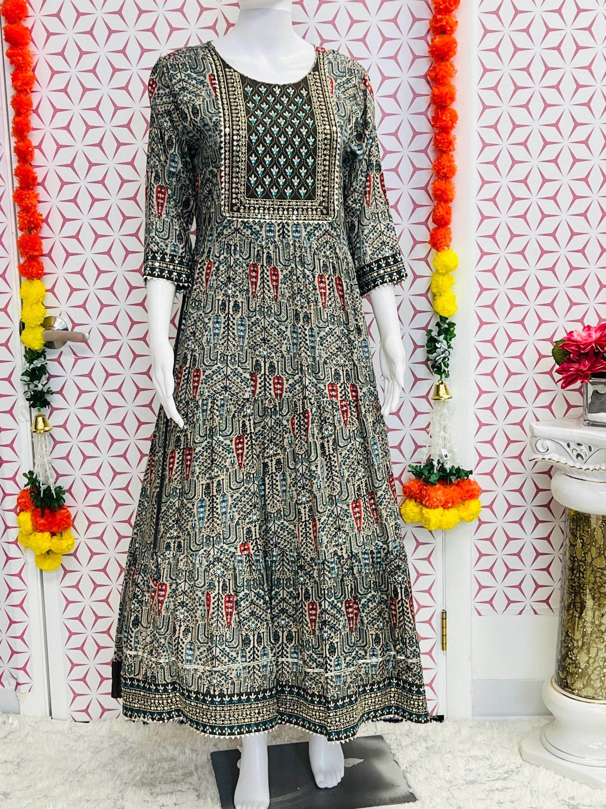 Rayon kurti | printed kurti - Kurti Connection USA