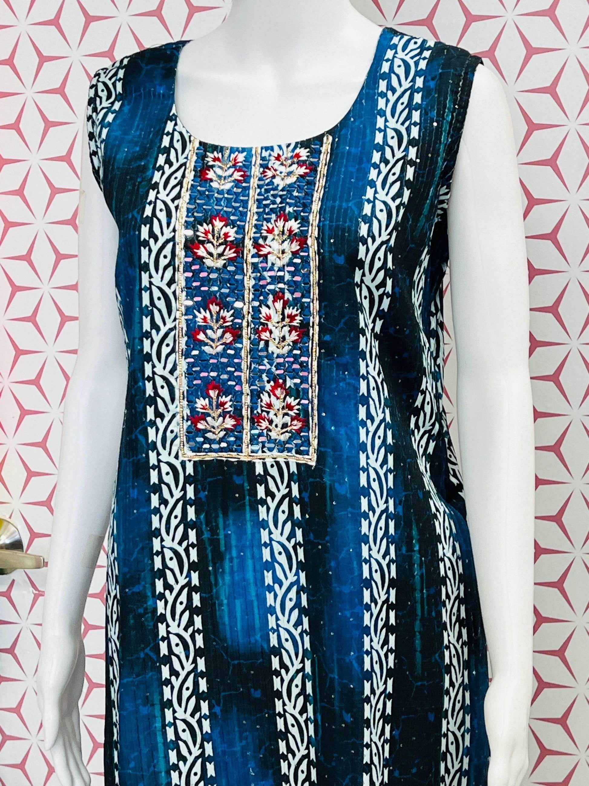Fancy sequin work Kurti - Kurti Connection USA