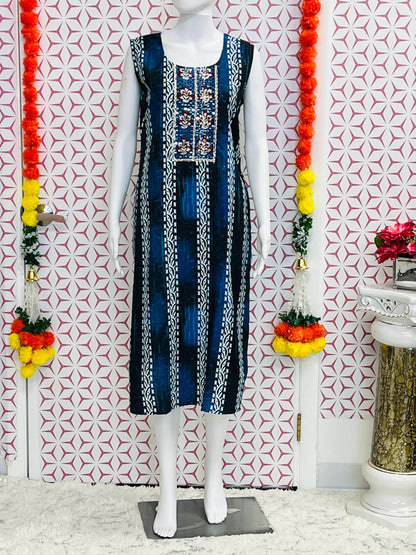 Fancy sequin work Kurti - Kurti Connection USA