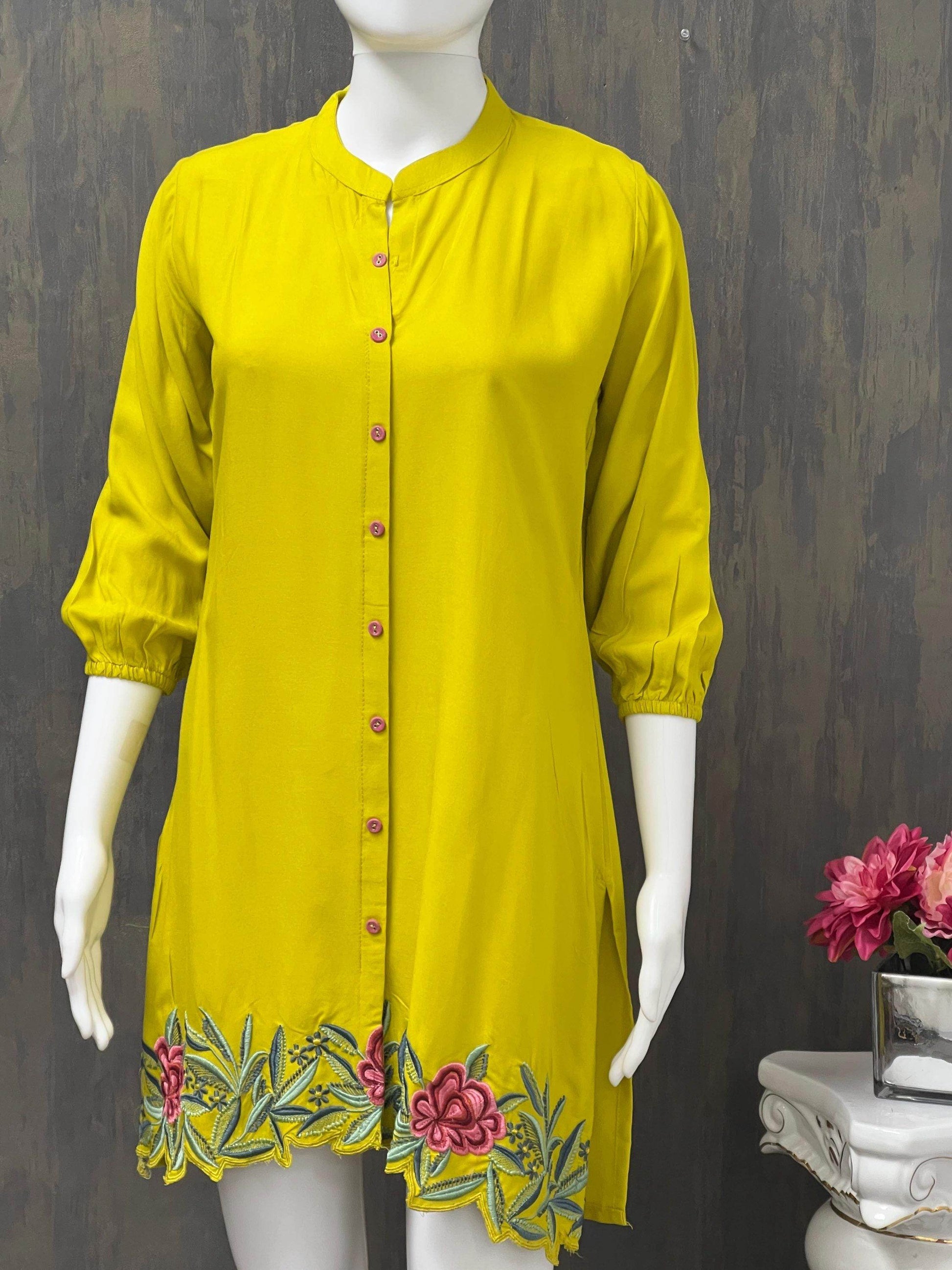 Rayon Tunic / short Kurti - Kurti Connection USA