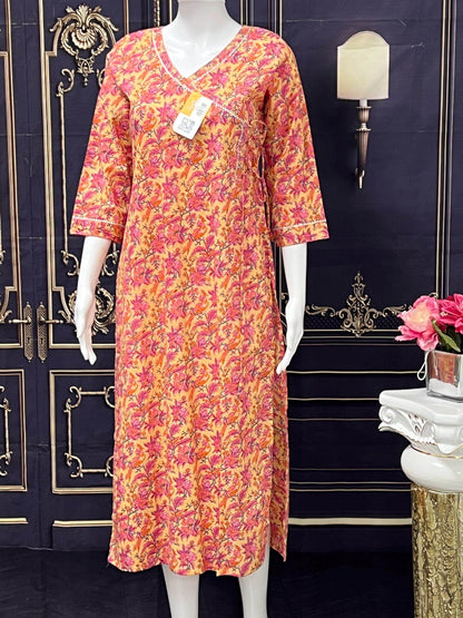 Mulmul cotton Kurti - Kurti Connection USA