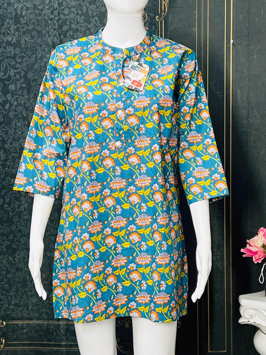 Cotton Short Kurti - Kurti Connection USA