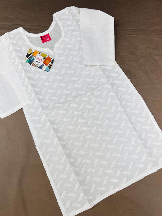 Cotton chikankari kurti for girls - Kurti Connection USA