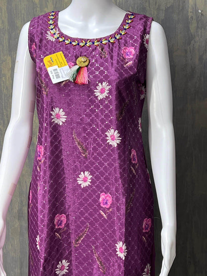 Chinon silk kurti - Kurti Connection USA