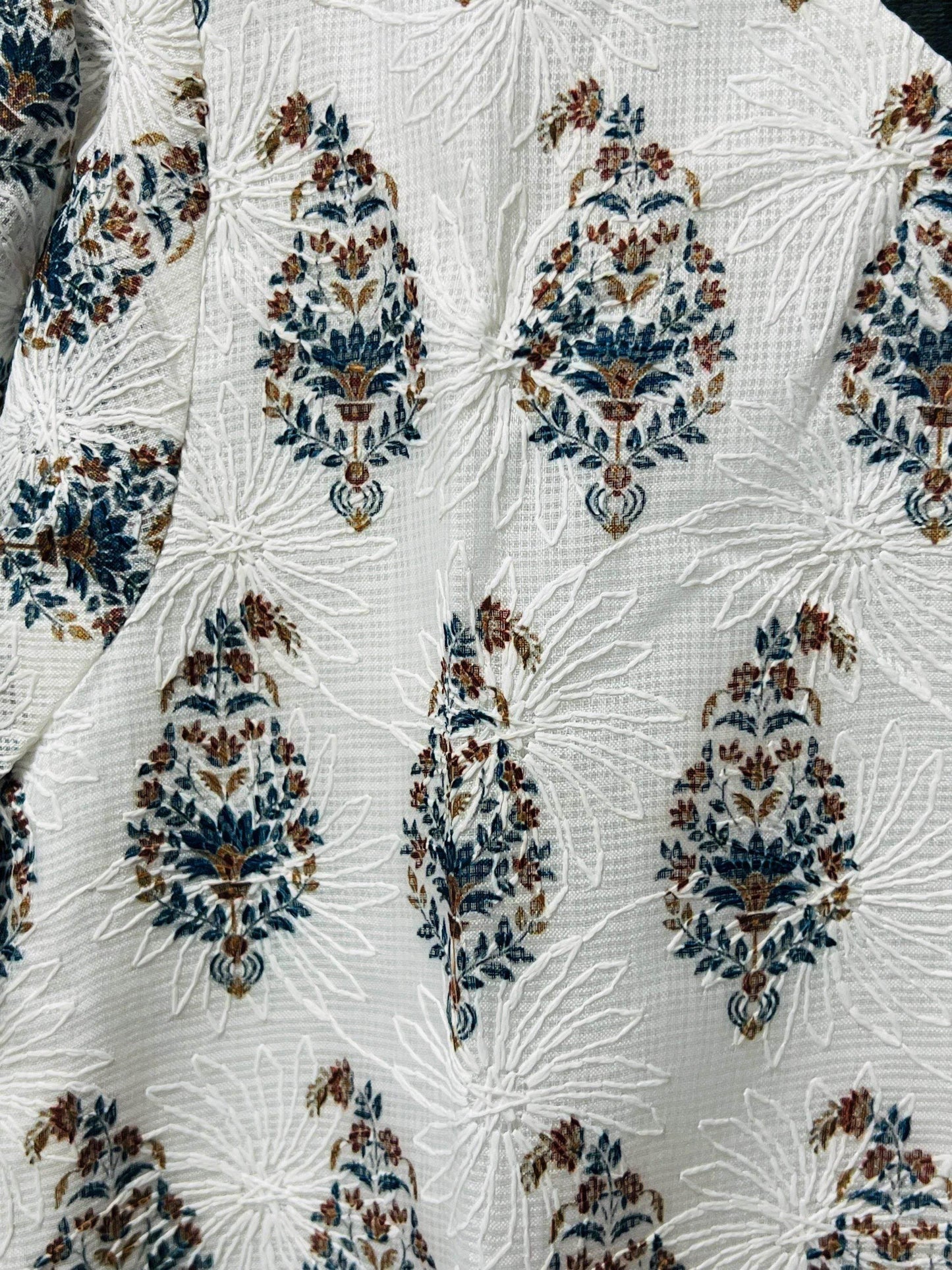 Kota cotton kurti | chikankari work | Block print kurti - Kurti Connection USA
