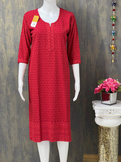 Chikankari kurti - Kurti Connection USA