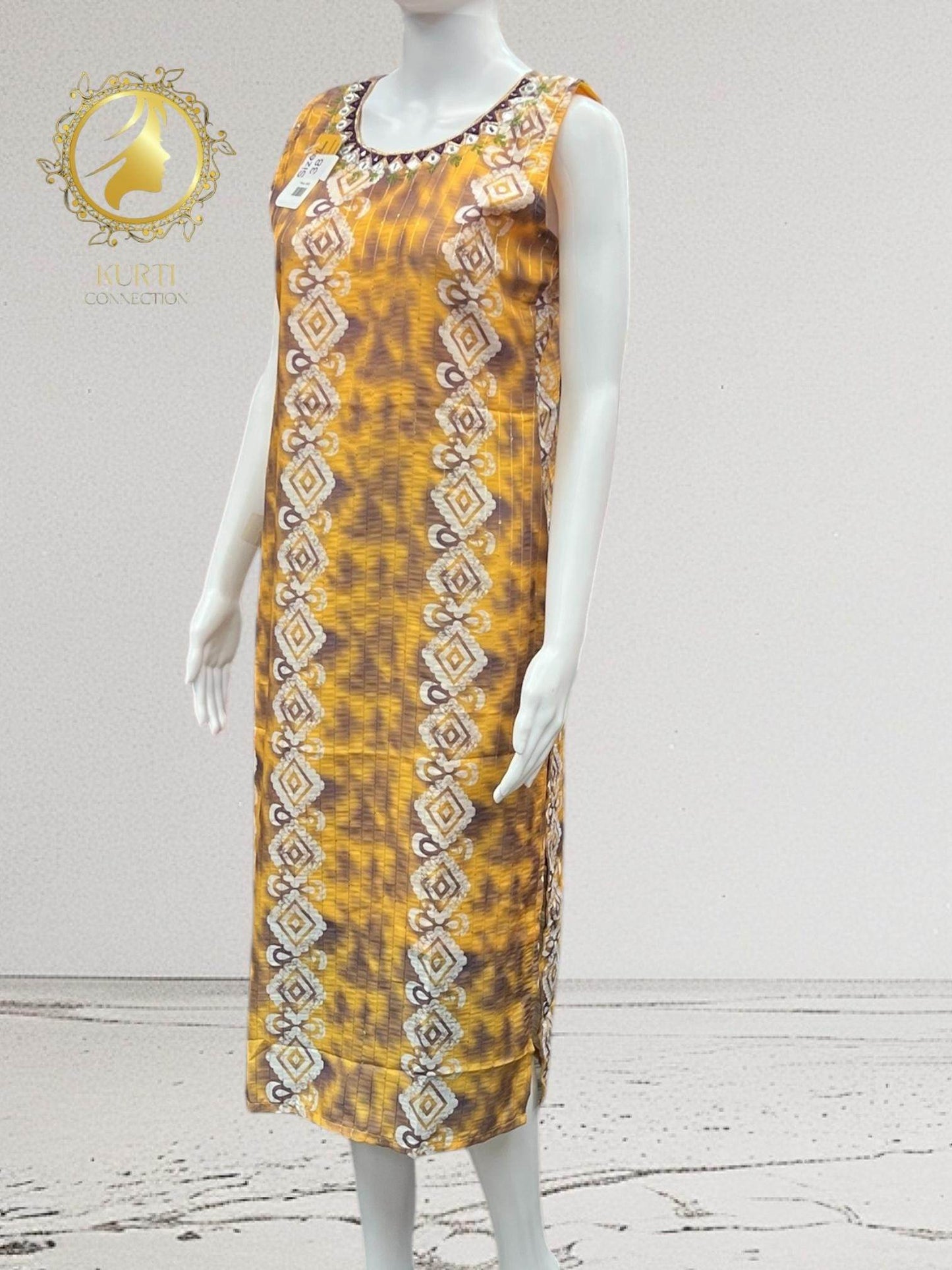 Batik print georgette Kurti - Kurti Connection USA