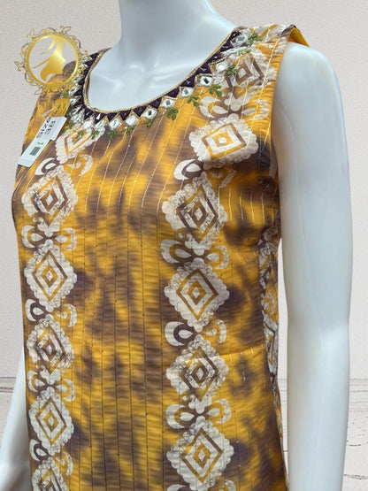 Batik print georgette Kurti - Kurti Connection USA