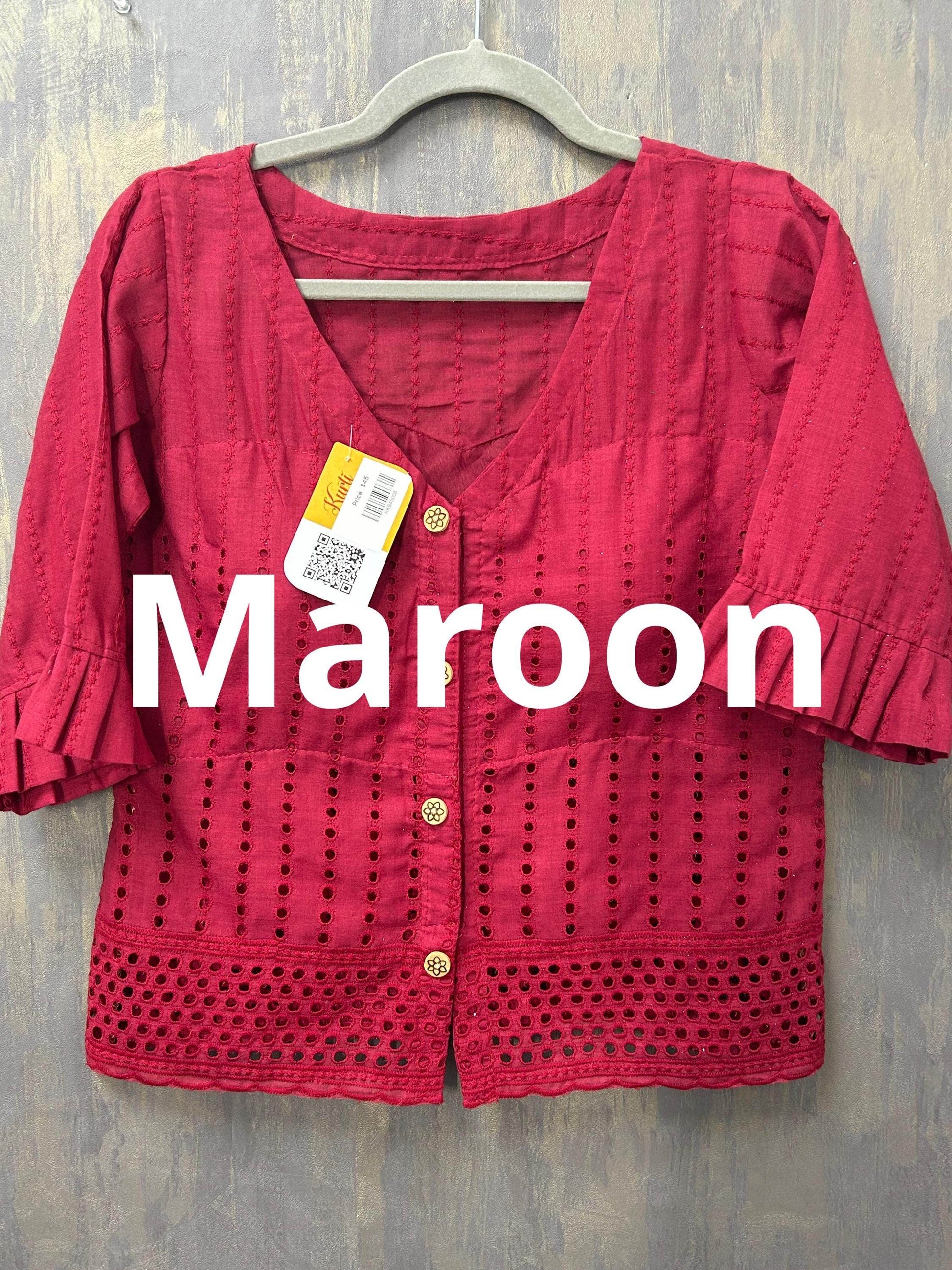 Long blouses : chikankari - Kurti Connection USA
