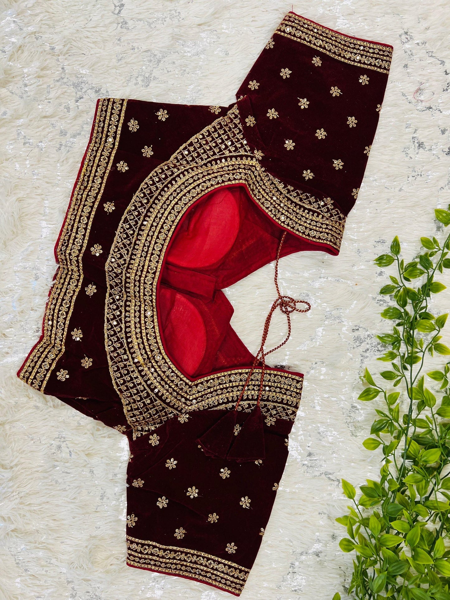 Velvet blouse - Kurti Connection USA