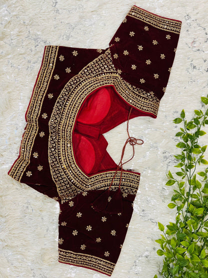 Velvet blouse - Kurti Connection USA
