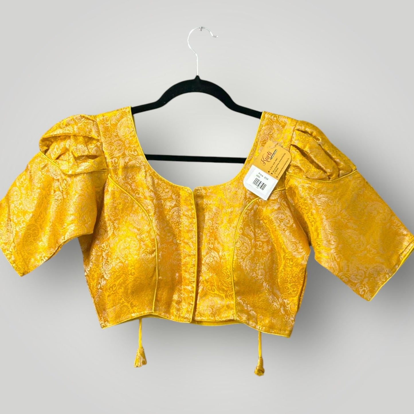 Golden Yellow Blouse - Kurti Connection USA