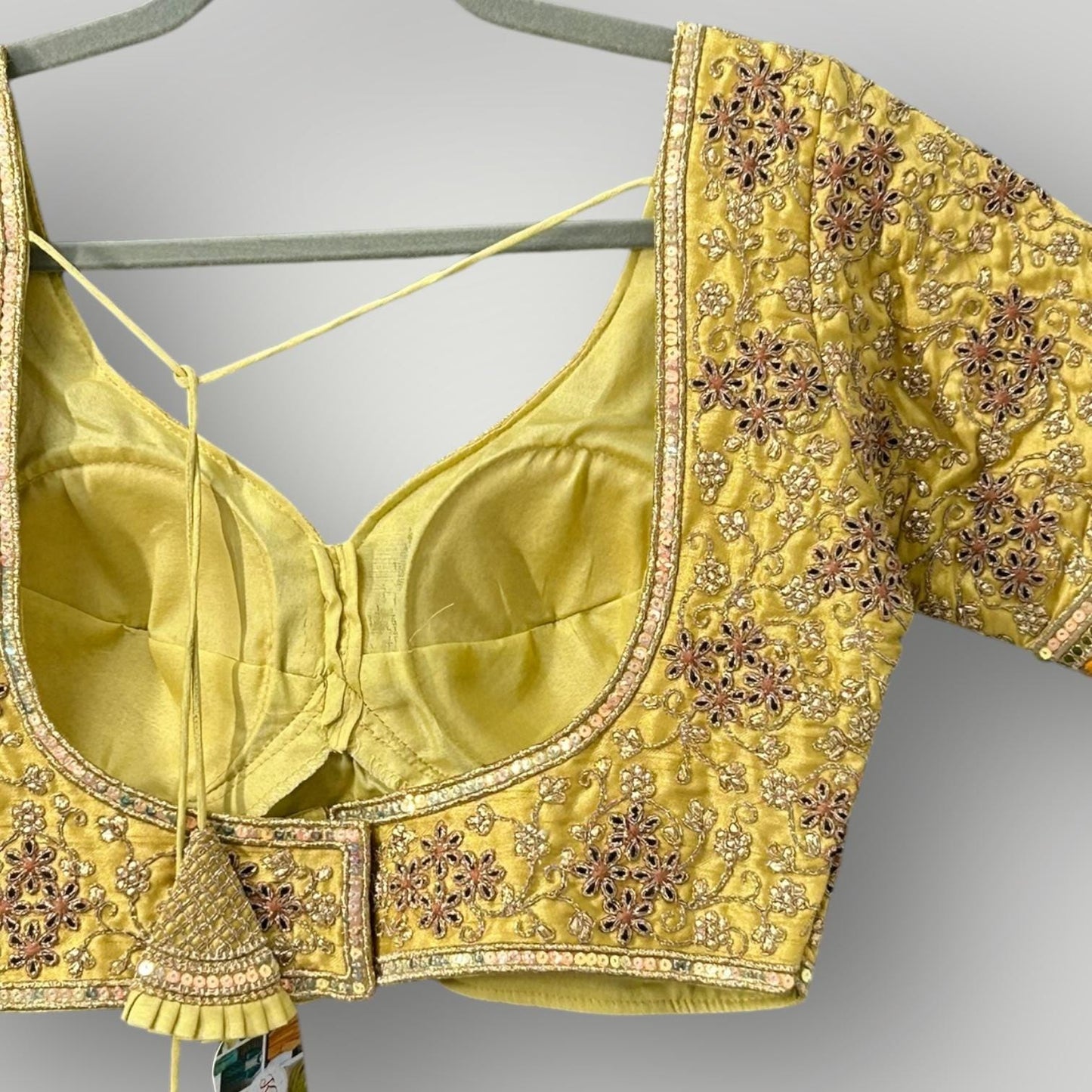 Golden Blouse | sabyasachi cut blouse - Kurti Connection USA