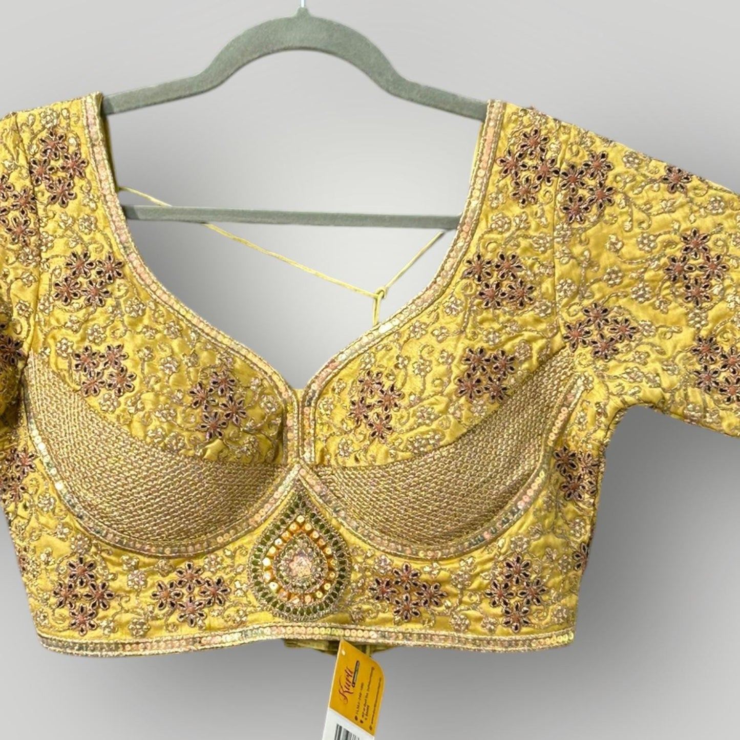 Golden Blouse | sabyasachi cut blouse - Kurti Connection USA
