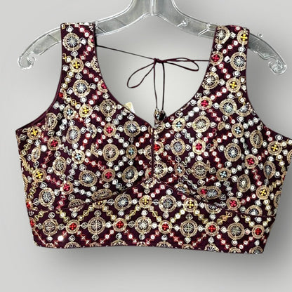 Readymade blouse | Wine color - Kurti Connection USA