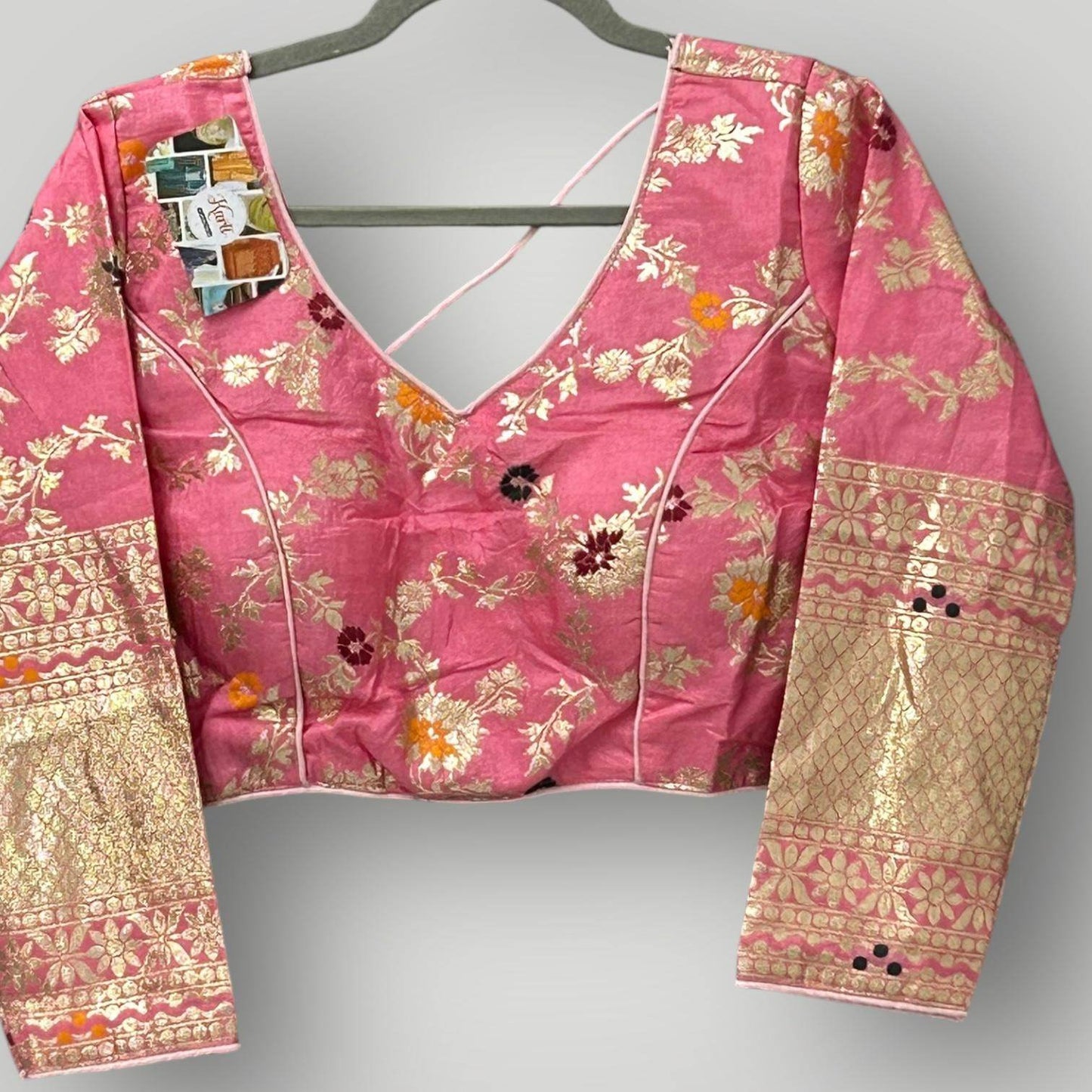 Pink Banarasi blouse - Kurti Connection USA
