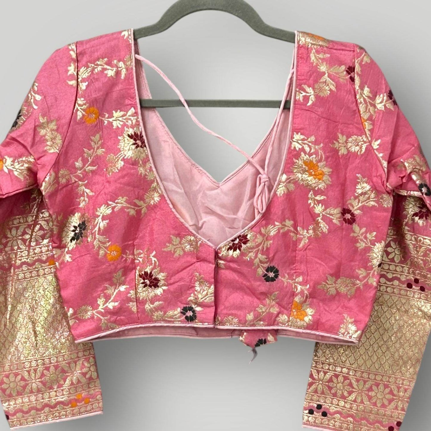 Pink Banarasi blouse - Kurti Connection USA