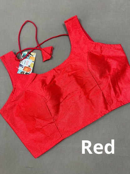 Raw silk blouse - Kurti Connection USA