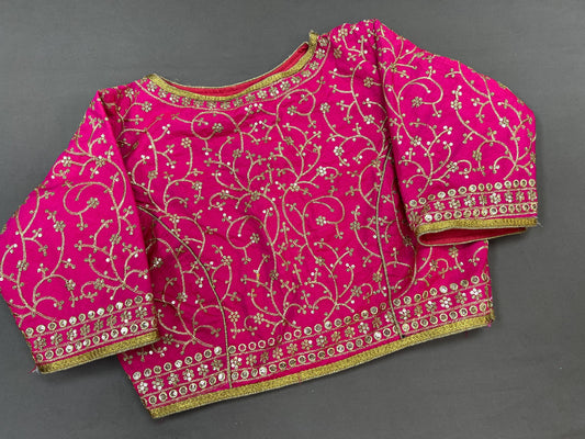 Silk party wear blouse | blouse for lehenga /saree - Kurti Connection USA