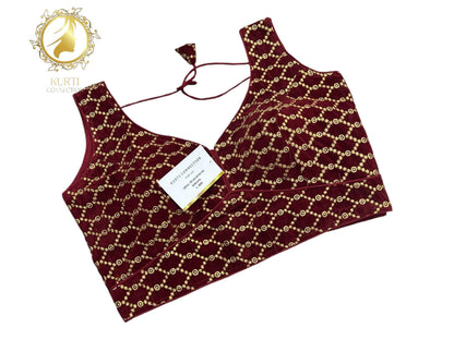 Size 36 velvet blouse - Kurti Connection USA