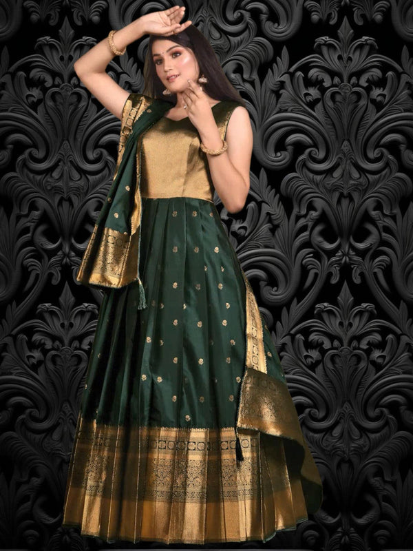 Silk long gown | party wear long dress - Kurti Connection USA