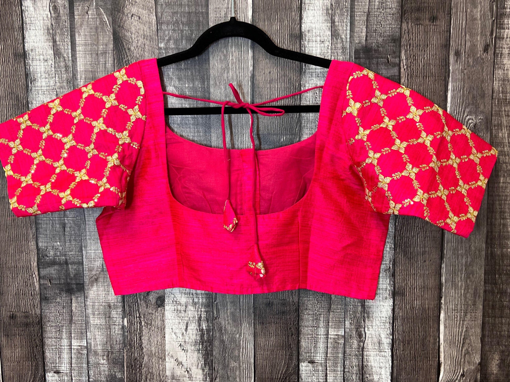 Raw silk blouse - Kurti Connection USA