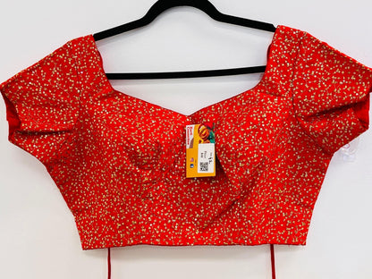 Party wear silk blouse | Red blouse - Kurti Connection USA