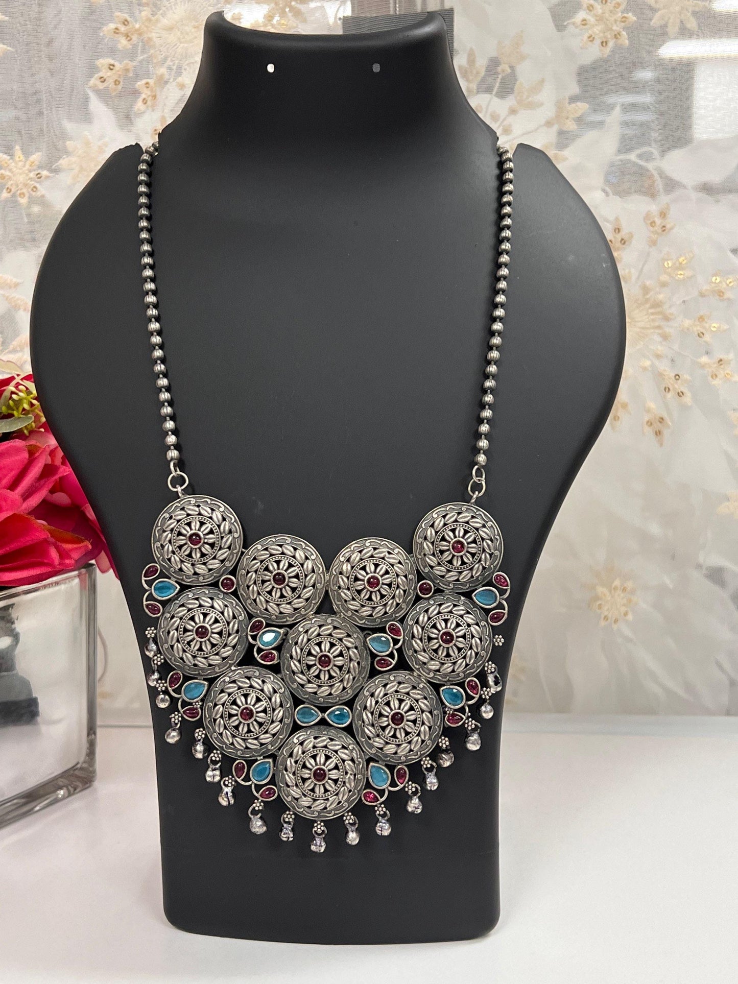 Banjara necklace | oxidized silver jewelry - Kurti Connection USA