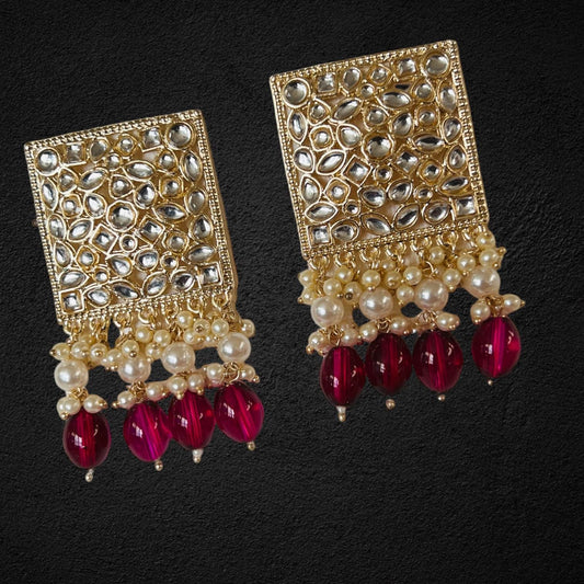 Kundan earrings - Kurti Connection USA