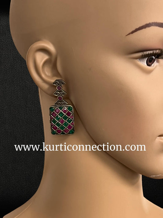 92.5 silver earrings - Kurti Connection USA