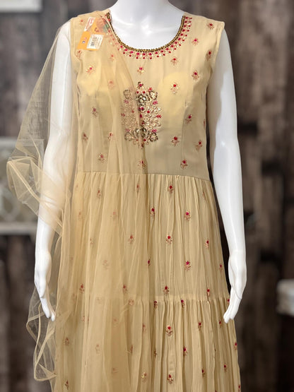 Georgette long dress - Kurti Connection USA
