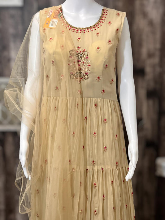 Georgette long dress - Kurti Connection USA