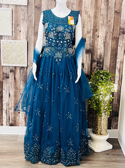 Party wear long dress - Kurti Connection USA