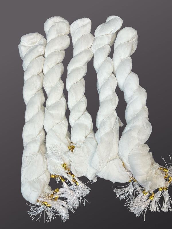 White chiffon dupatta - Kurti Connection USA