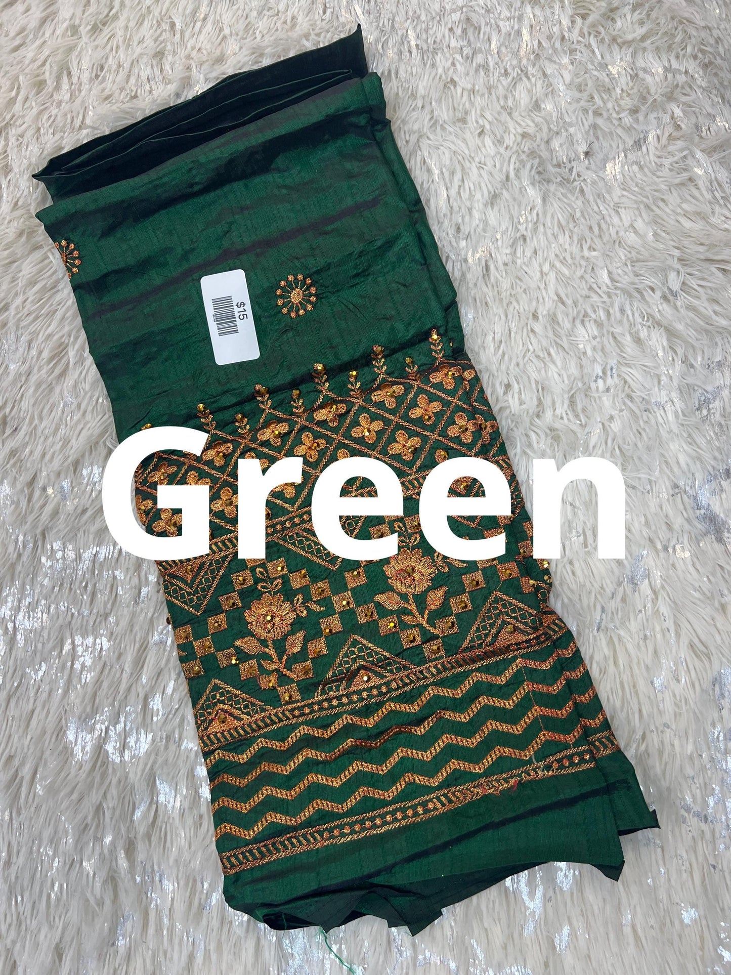 Embroidered blouse piece / unstitched blouse piece / silk material - Kurti Connection USA