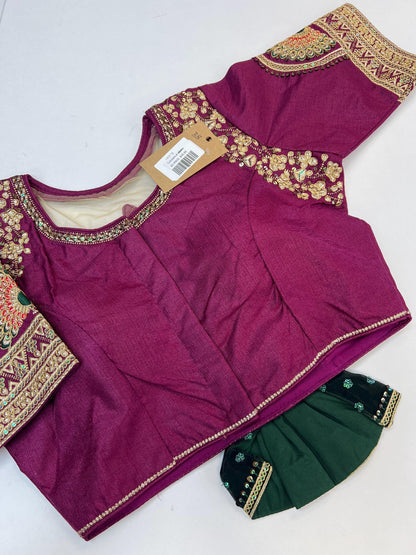 Wedding wear blouse | Color : wine - Kurti Connection USA