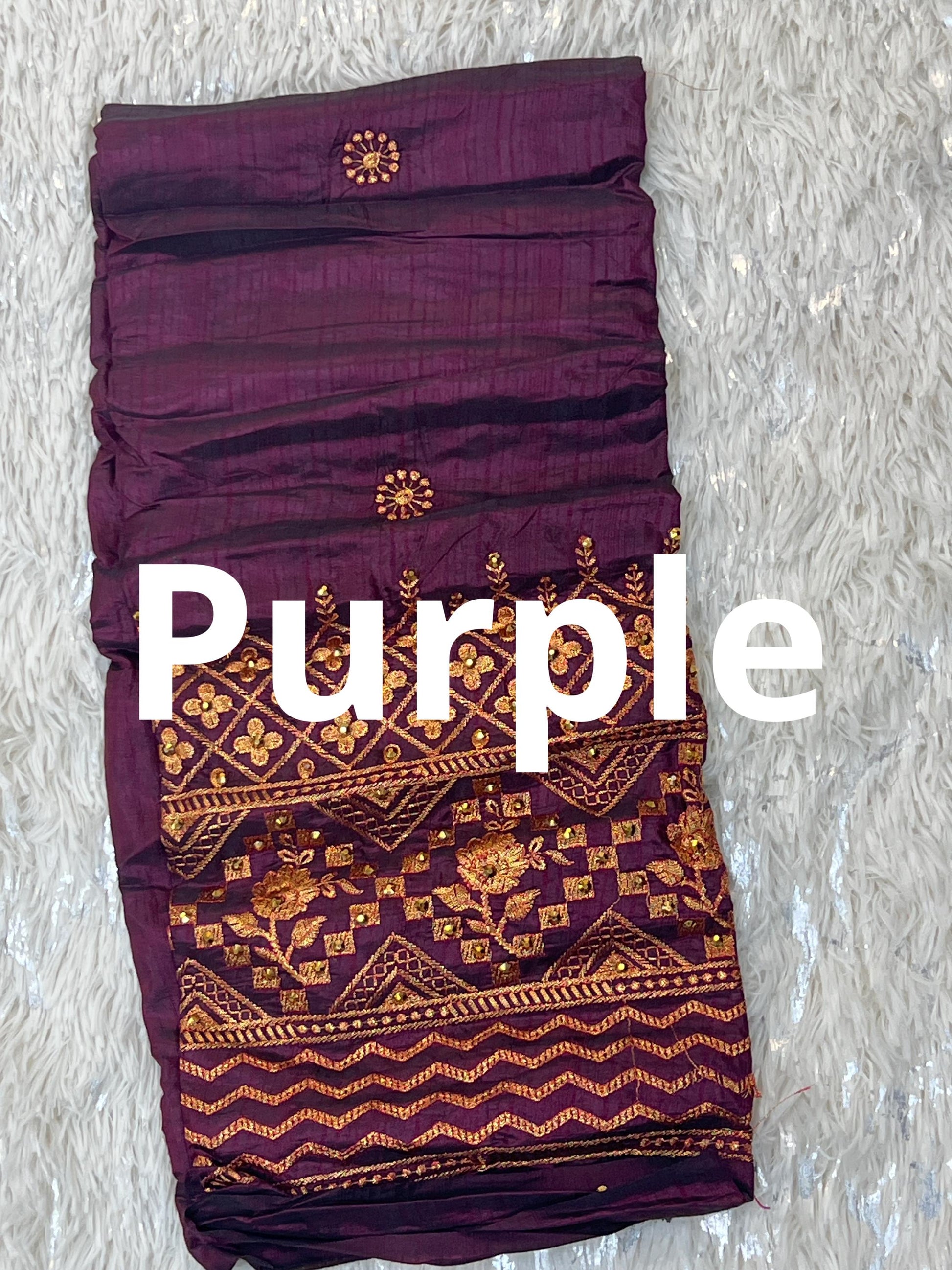 Embroidered blouse piece / unstitched blouse piece / silk material - Kurti Connection USA