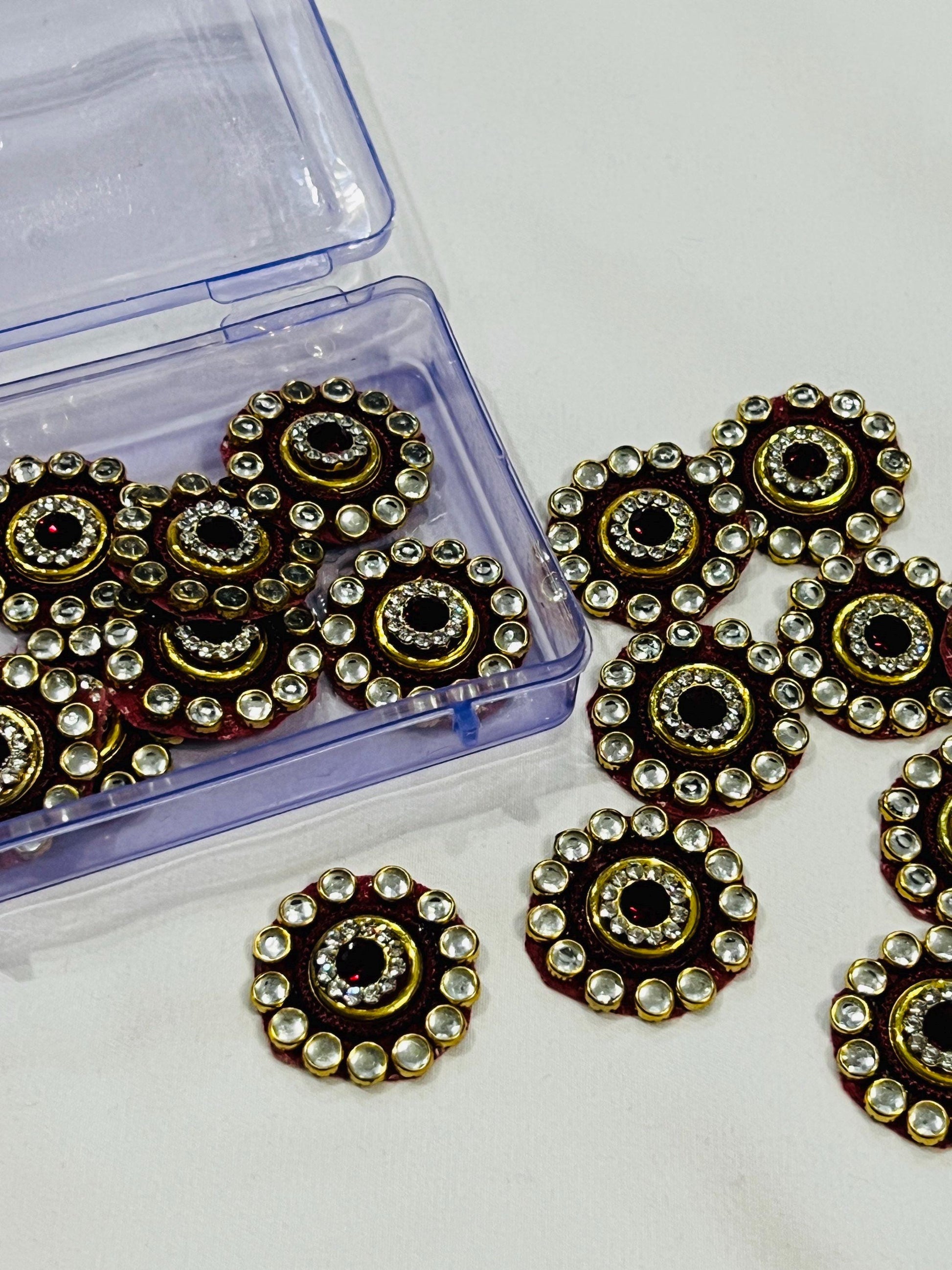 Kundan patches for dresses, sewing supplies , decorative patches - Kurti Connection USA