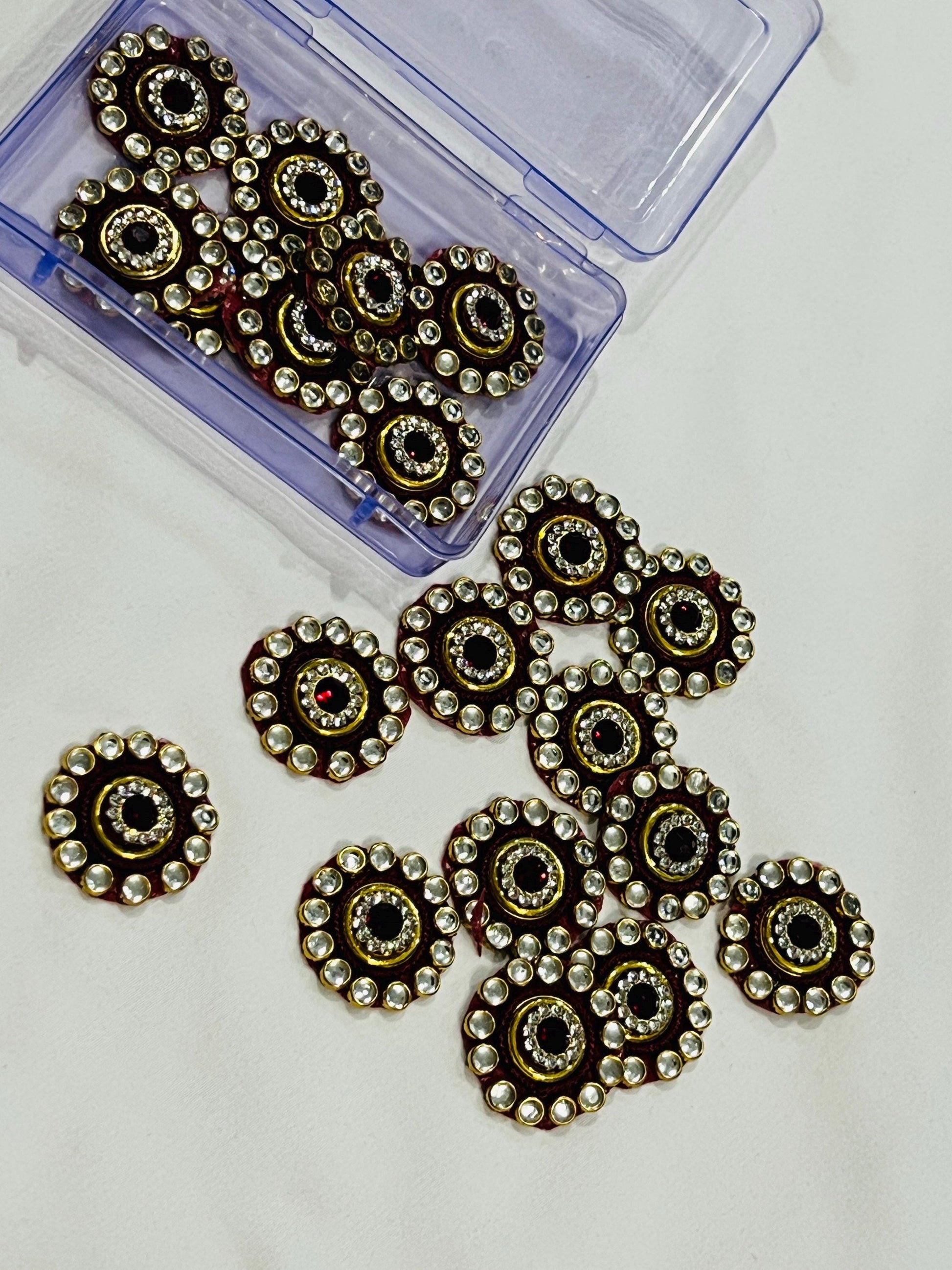 Kundan patches for dresses, sewing supplies , decorative patches - Kurti Connection USA
