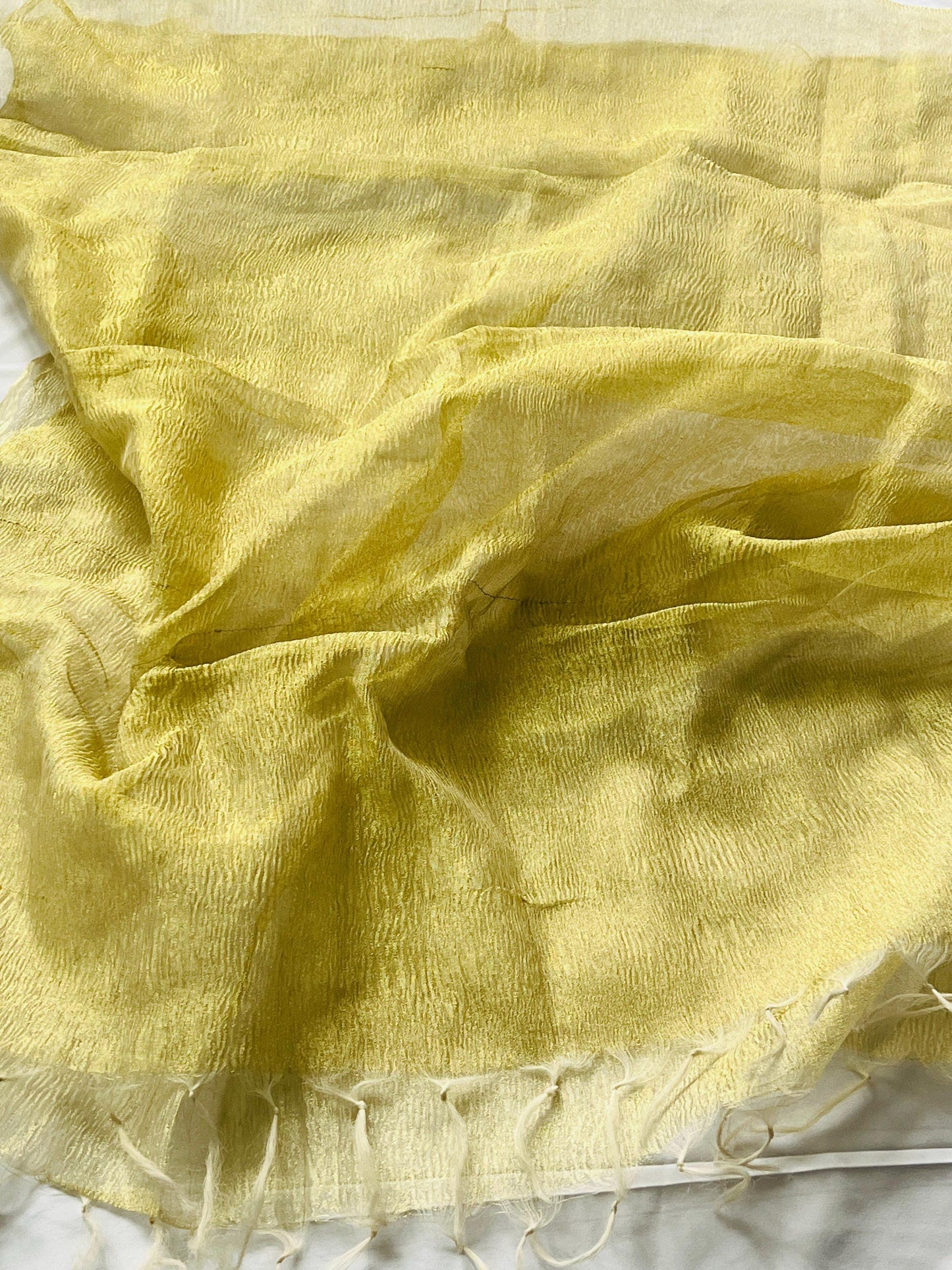 Pure tissue golden dupatta - Kurti Connection USA