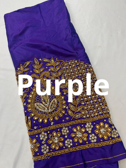 Maggam work blouse pieces - Kurti Connection USA