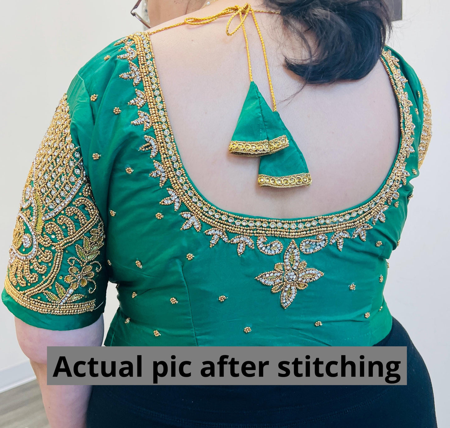 Maggam work blouse pieces - Kurti Connection USA