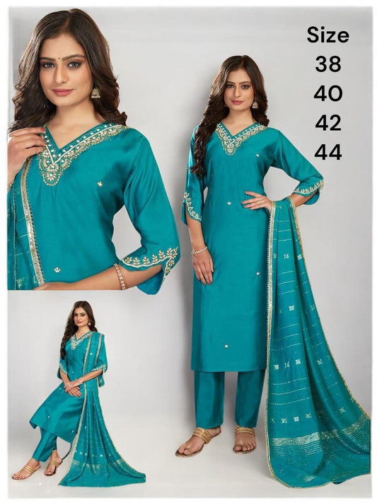 Modal Silk salwar kameez set - Kurti Connection USA