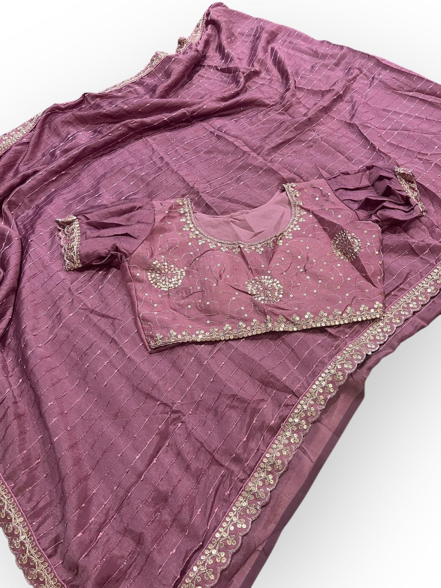 Fancy crape silk saree - Kurti Connection USA