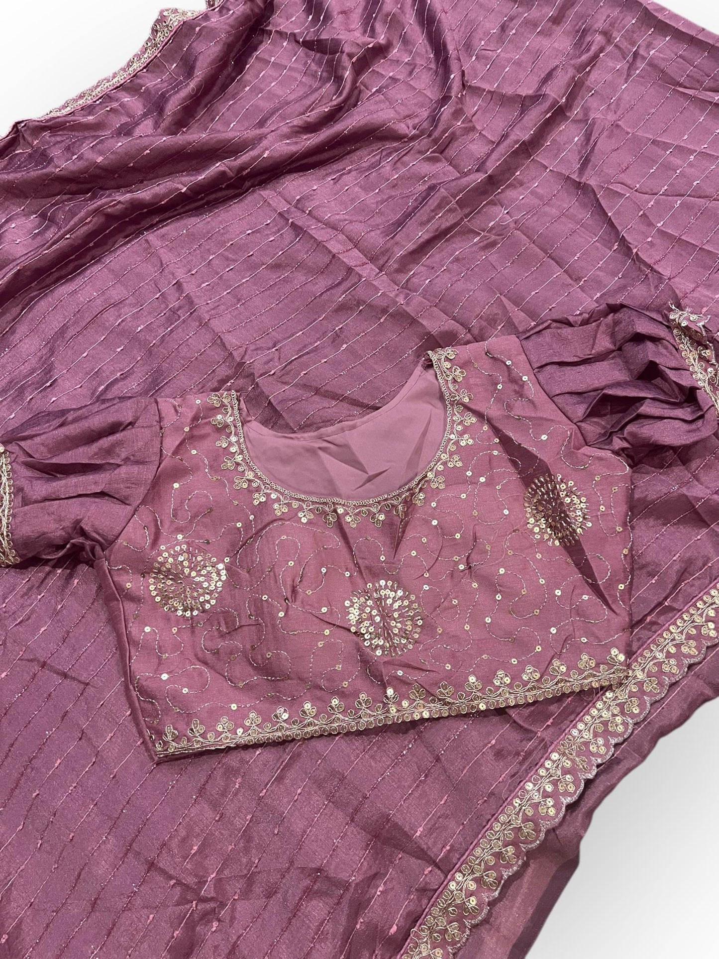 Fancy crape silk saree - Kurti Connection USA