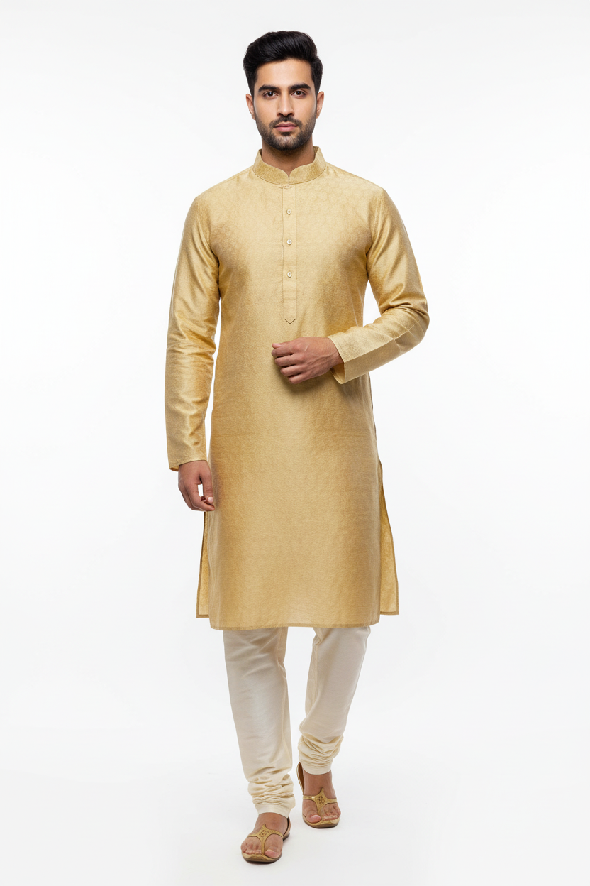Silk kurta pajaama set by Kurti Connection USA