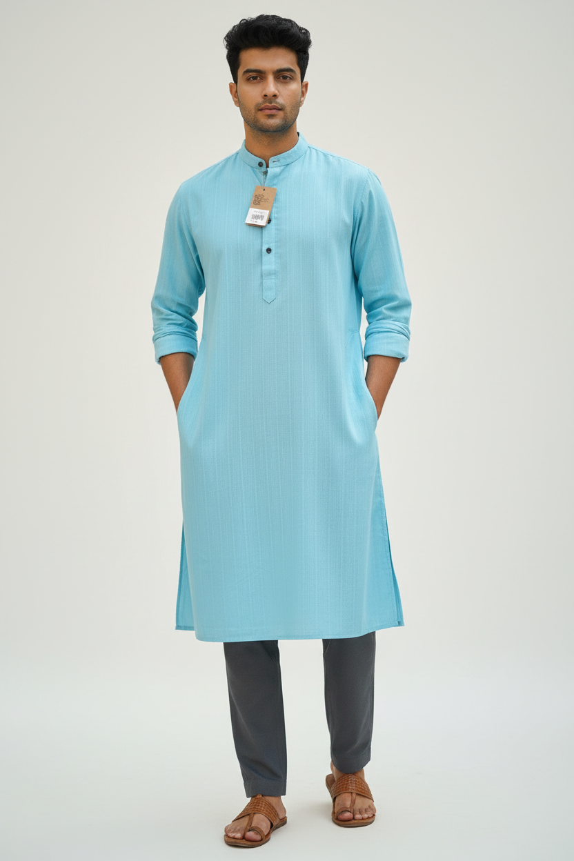 Cotton kurta for men by Kurti Connection USA